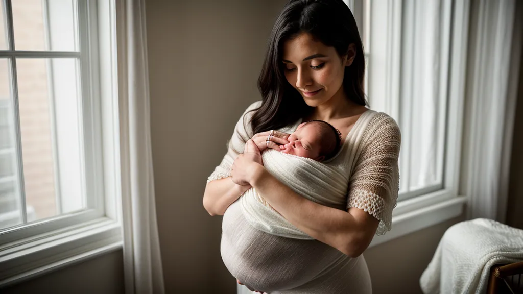 Mains d'une maman massant doucement les pieds de son bébé pour soulager les coliques du nourrisson
