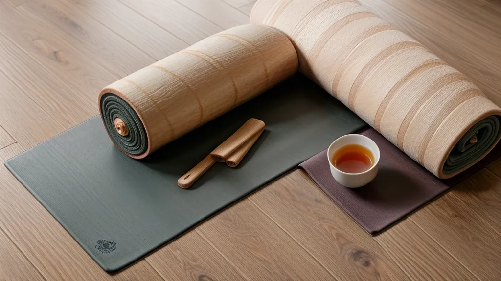 Coussins et couverture pour aménager un coin de yoga prénatal sécurisé à la maison
